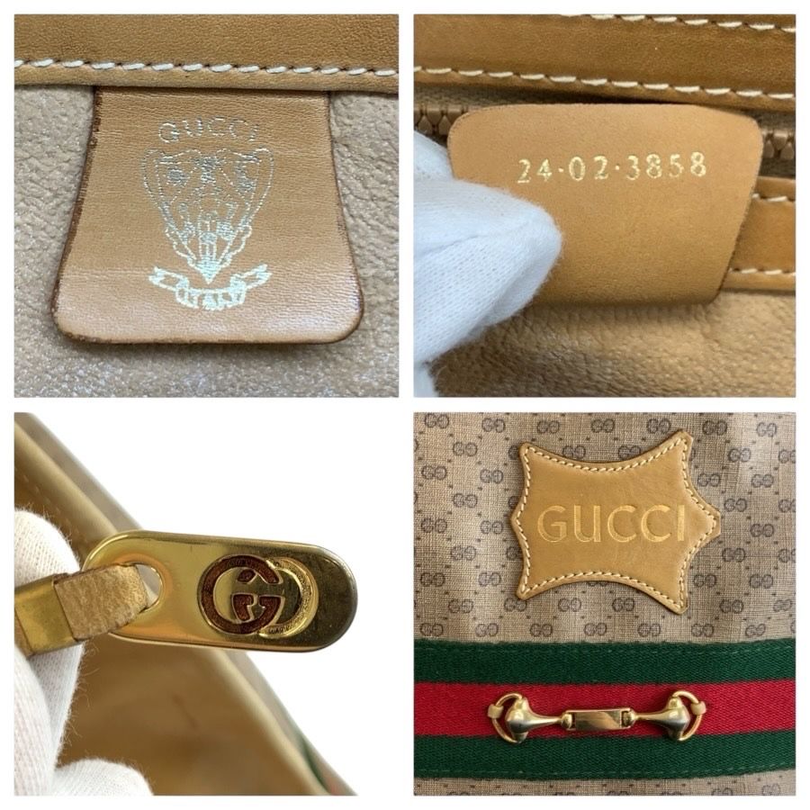 Gucci Vintage Micro GG Sherry Line Beige 24 02 Tote Business — view 3