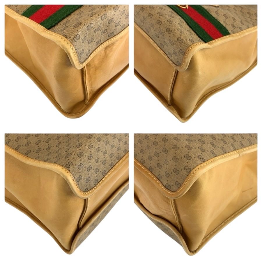 Gucci Vintage Micro GG Sherry Line Beige 24 02 Tote Business — view 4