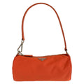 Prada Tessuto Orange Silver Nylon Handbag Pouch