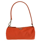 Prada Tessuto Orange Silver Nylon Handbag Pouch