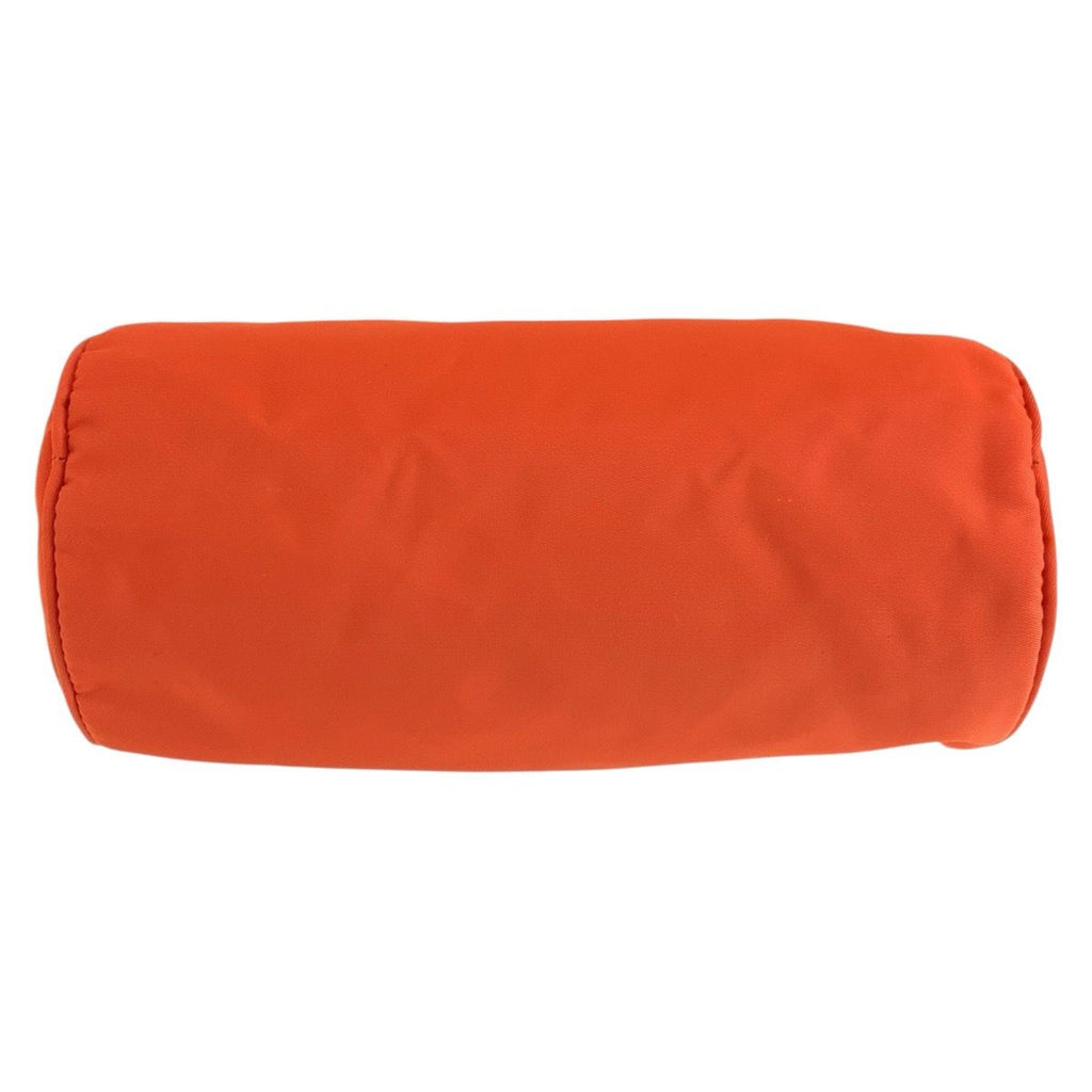 Prada Tessuto Orange Silver Nylon Handbag Pouch — view 9