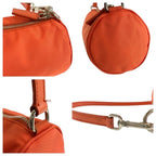 Prada Tessuto Orange Silver Nylon Handbag Pouch — view 5