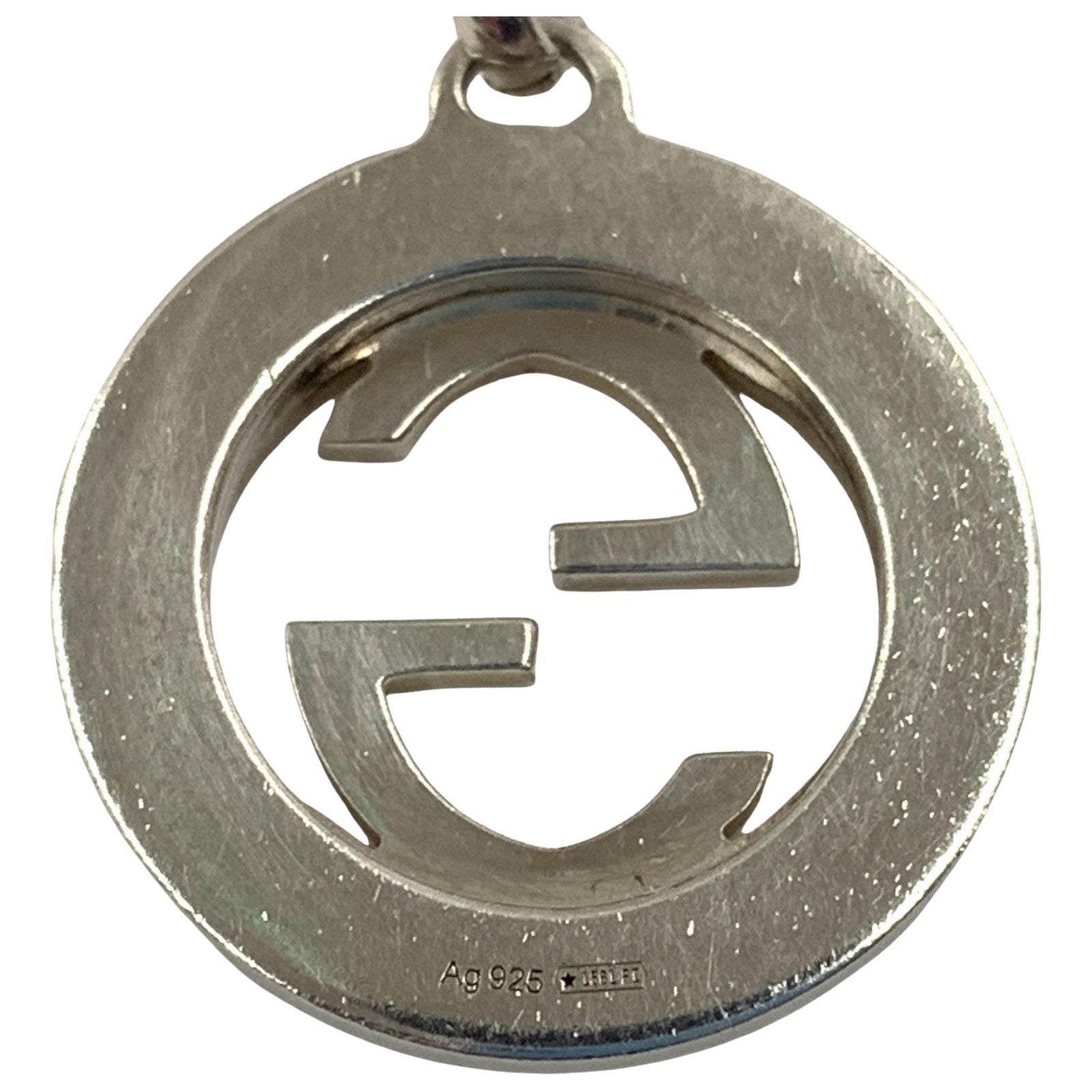 Gucci Interlocking 925 Sterling Silver Logo Necklace — view 3