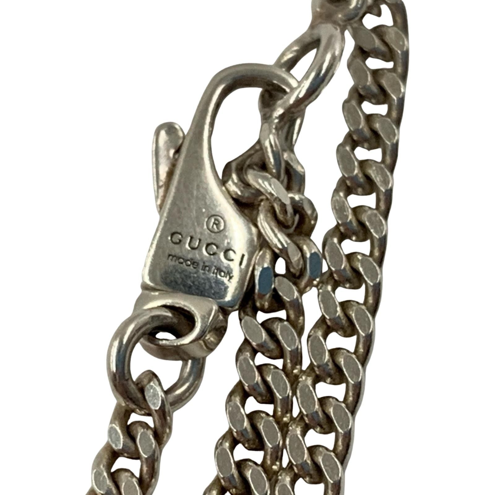 Gucci Interlocking 925 Sterling Silver Logo Necklace — view 6