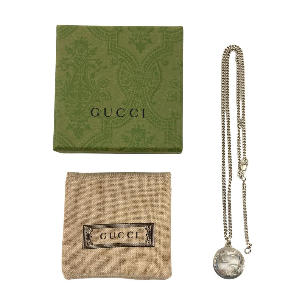 Gucci Interlocking 925 Sterling Silver Logo Necklace — view 7