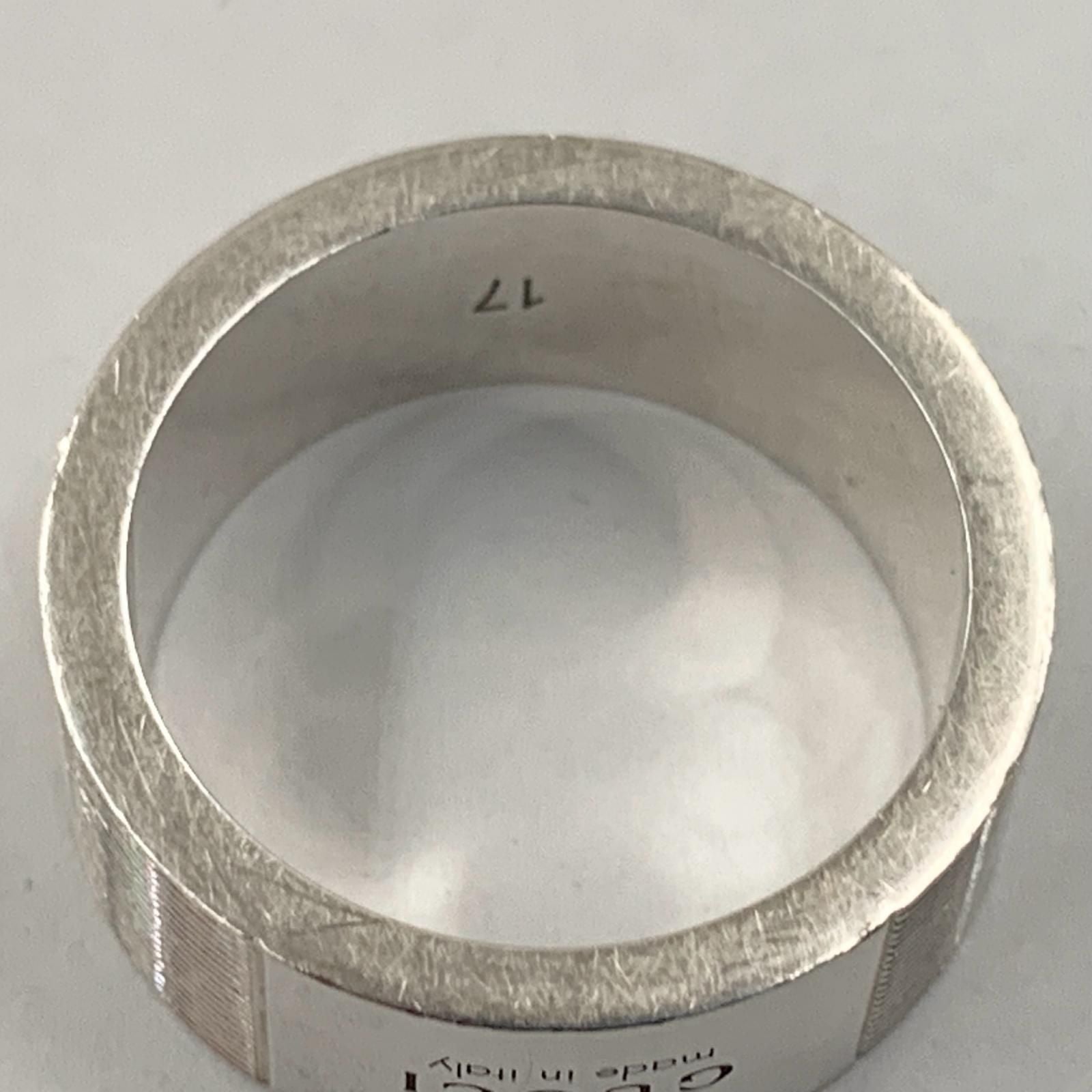 Gucci Logo Ring 925 Sterling Silver — view 8
