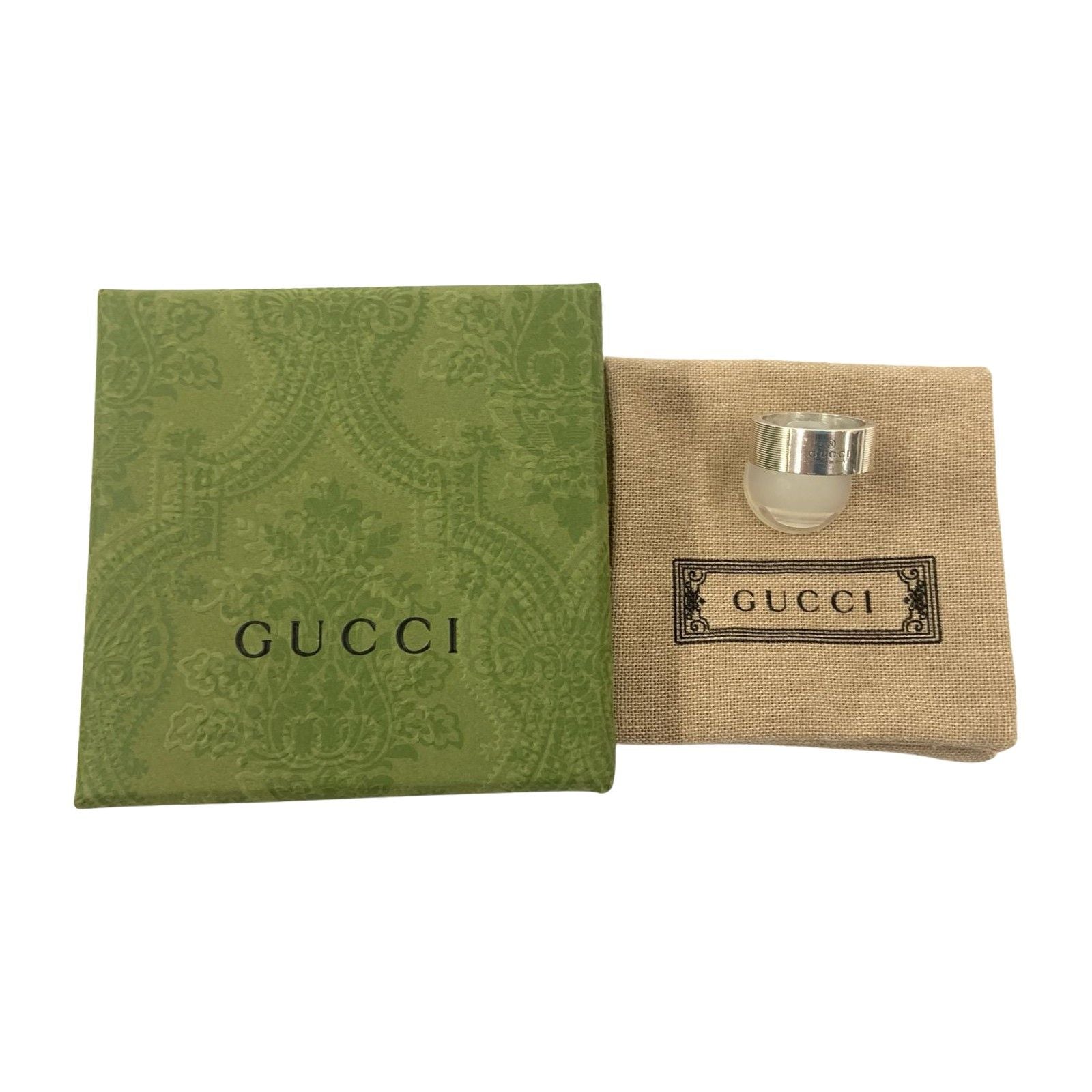 Gucci Logo Ring 925 Sterling Silver — view 9