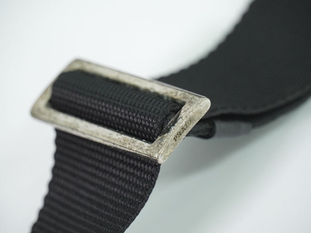 Prada Nylon Shoulder Bag Pochette Black — view 5