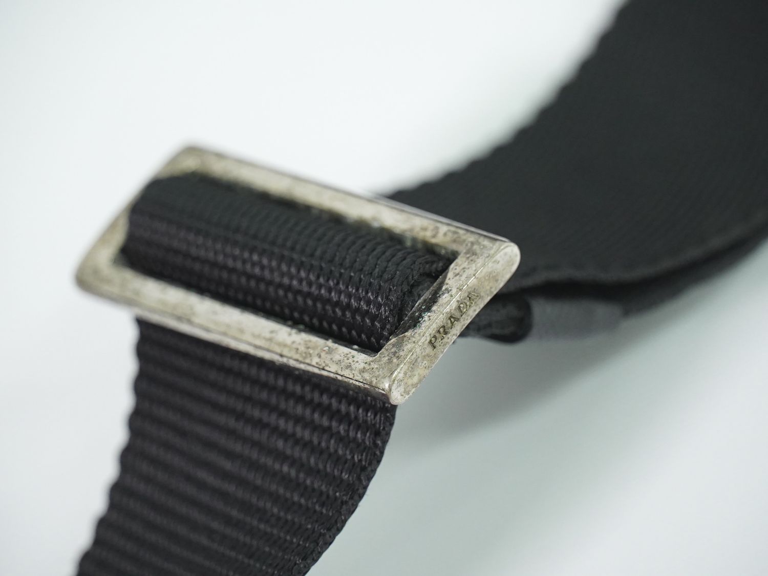 Prada Nylon Shoulder Bag Pochette Black — view 5