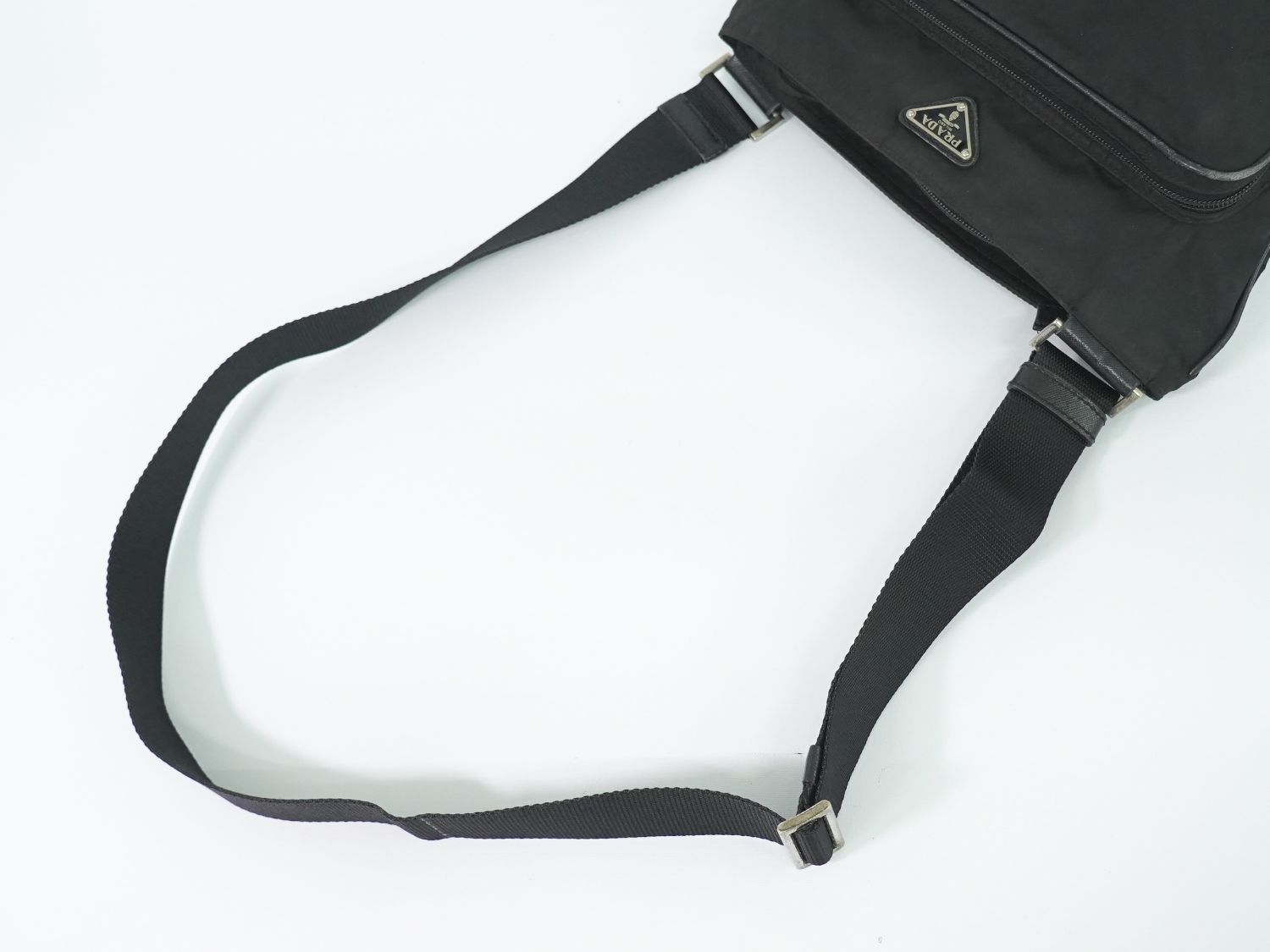 Prada Nylon Shoulder Bag Pochette Black — view 4