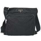Prada Nylon Shoulder Bag Pochette Black