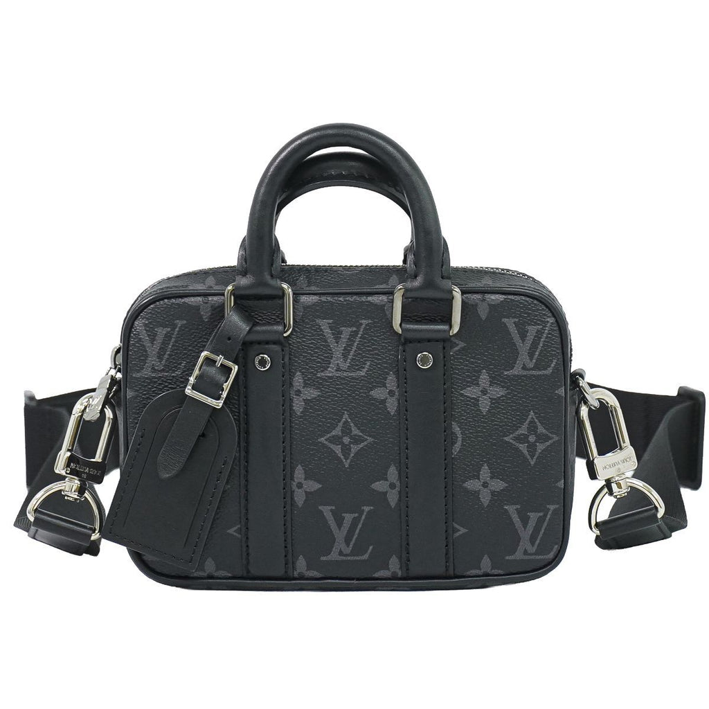 Louis Vuitton LV Nano Porte Documents Voyage Monogram Eclipse 2-Way Shoulder
