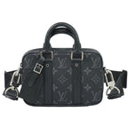 Louis Vuitton LV Nano Porte Documents Voyage Monogram Eclipse 2-Way Shoulder
