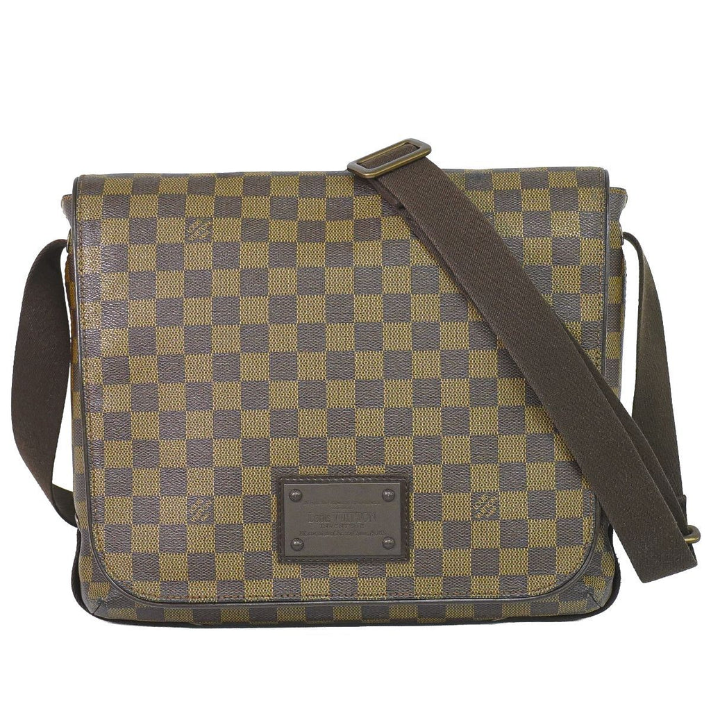 Louis Vuitton LV Brooklyn MM Damier Ebene Shoulder Bag Brown