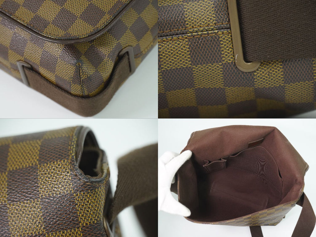 Louis Vuitton LV Brooklyn MM Damier Ebene Shoulder Bag Brown — view 7