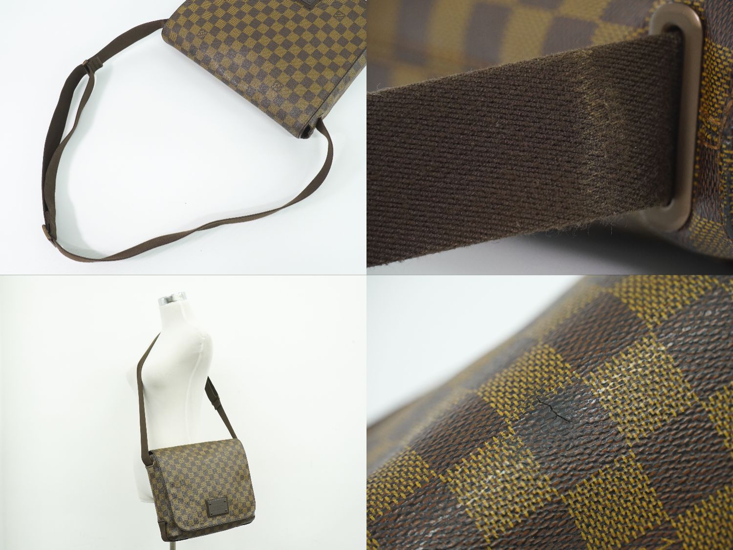 Louis Vuitton LV Brooklyn MM Damier Ebene Shoulder Bag Brown — view 6