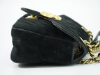 Gucci GG Marmont Chain Shoulder Bag Pochette Velvet Black — view 4