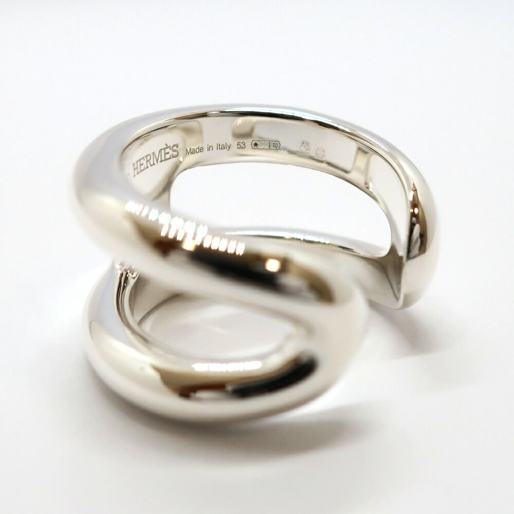 Hermes Heaven Osmose PM Small 53 Ring Silver — view 7
