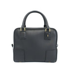 Loewe Ten Amazona 19 Square 2-Way Shoulder Bag Black Gold Leather Anagram Logo