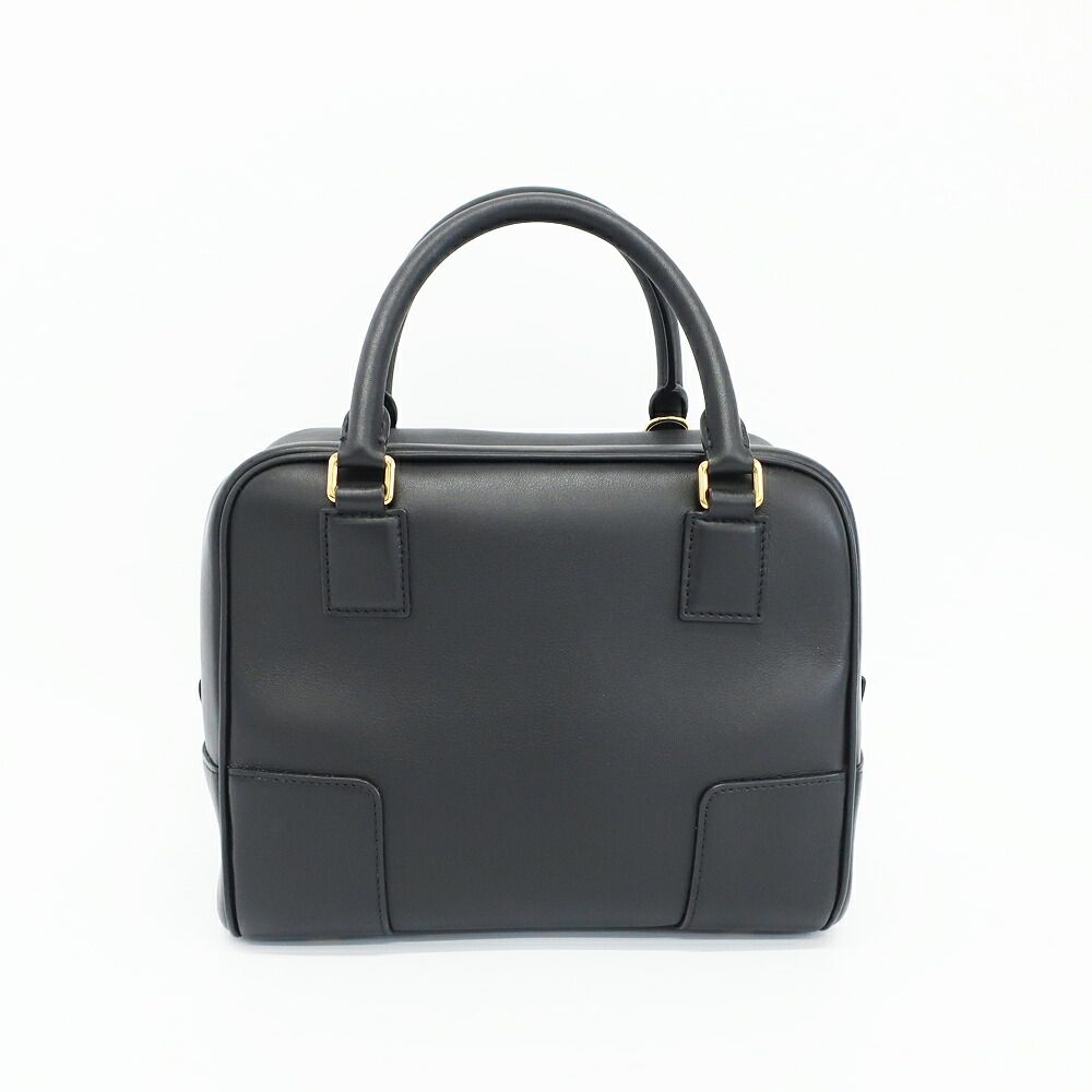 Loewe Ten Amazona 19 Square 2-Way Shoulder Bag Black Gold Leather Anagram Logo — view 2