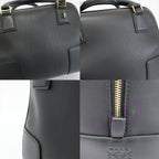 Loewe Ten Amazona 19 Square 2-Way Shoulder Bag Black Gold Leather Anagram Logo — view 8