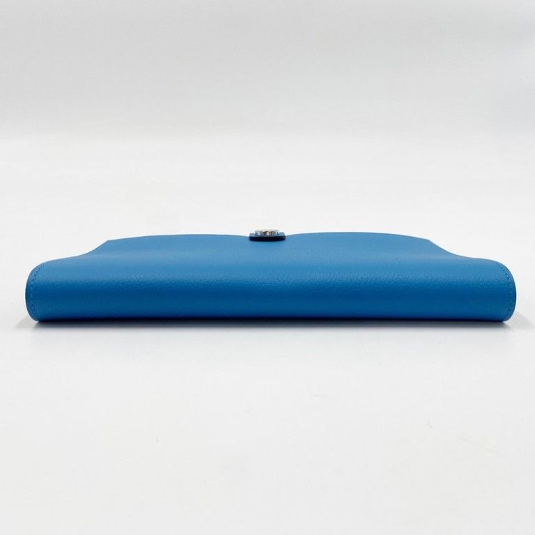 Hermes Wallet Toutenmain Blue Green Color Silver — view 3