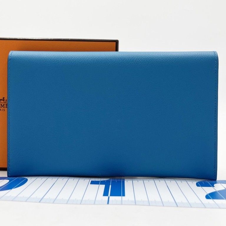 Hermes Wallet Toutenmain Blue Green Color Silver — view 2