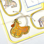 Hermes Carre 90 Grand Apala Cream Gold Multicolor Silk Scarf — view 6