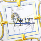 Hermes Carre 90 Grand Apala Cream Gold Multicolor Silk Scarf — view 2