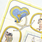 Hermes Carre 90 Grand Apala Cream Gold Multicolor Silk Scarf — view 6