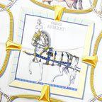 Hermes Carre 90 Grand Apala Cream Gold Multicolor Silk Scarf — view 2
