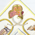 Hermes Carre 90 Grand Apala Cream Gold Multicolor Silk Scarf — view 5