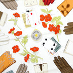 Hermes Carre 90 Gloves Watch L'heure Des Gants 01 Blancasse Etoupe Rouge Silk — view 2
