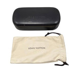 Louis Vuitton Sunglasses Petit Spucson Cat Eye Logo Lame Black Brown Gold — view 6