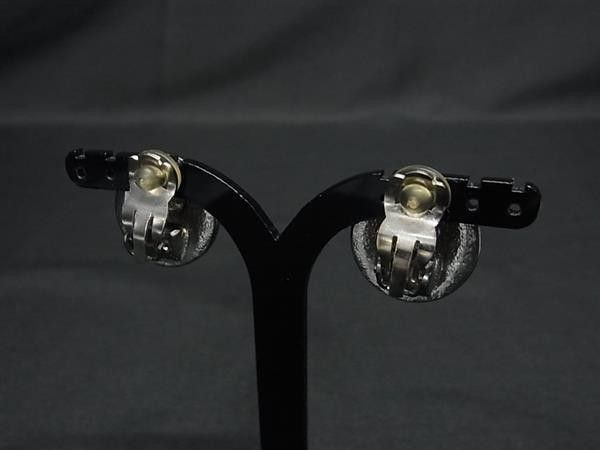 Chanel Earrings CC Logo Silver Metal Clip on — view 2