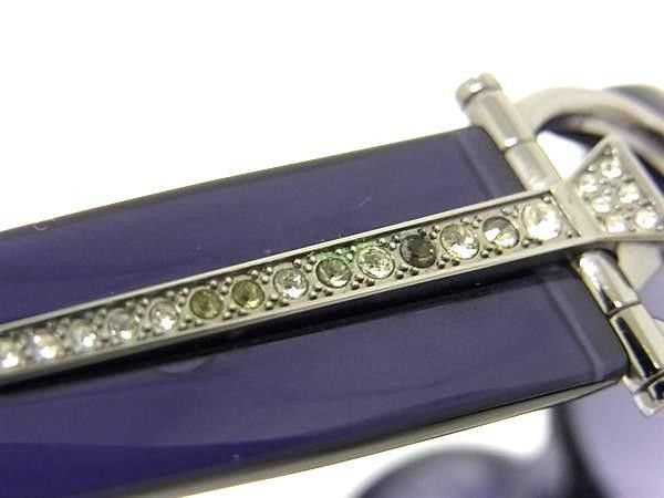Gucci Sunglasses S Purple Lens Clear Gradation Acetate Rhinestone Eyewear — view 6