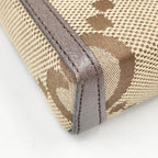 Gucci Shoulder Bag Jumbo GG Brown Beige Canvas Leather Horsebit Gold — view 4