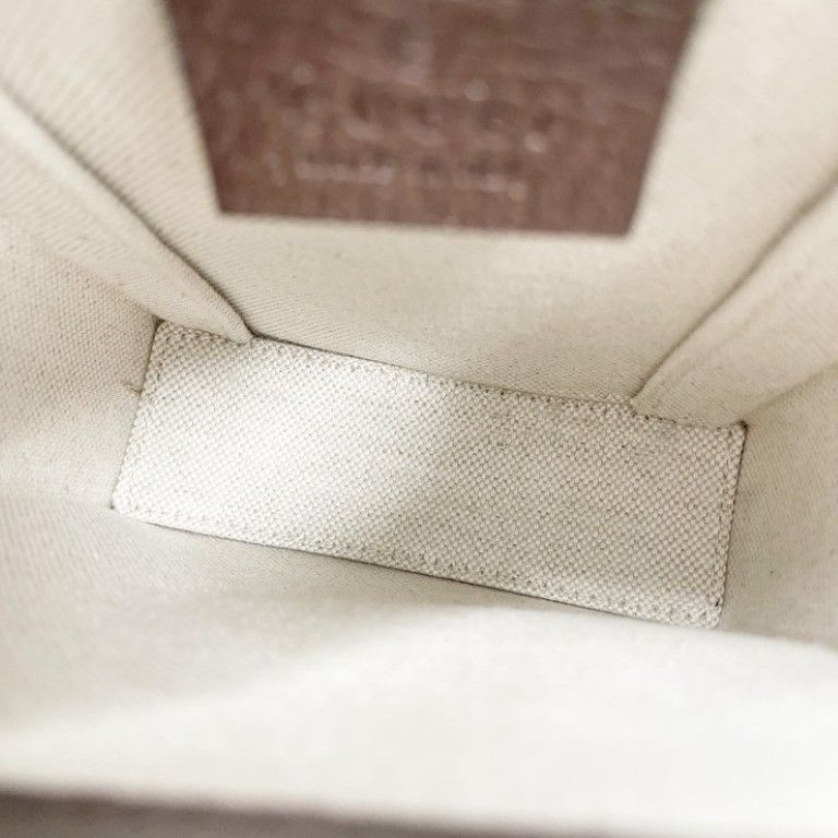 Gucci Shoulder Bag Jumbo GG Brown Beige Canvas Leather Horsebit Gold — view 9