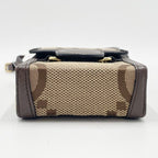 Gucci Shoulder Bag Jumbo GG Brown Beige Canvas Leather Horsebit Gold — view 3