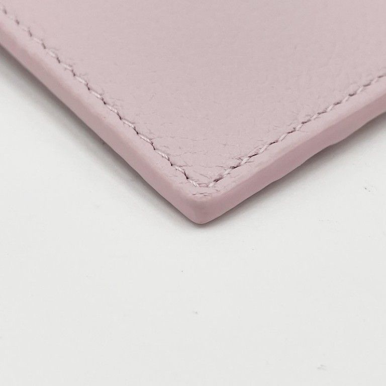Celine Coin Case Card Holder Pink Leather Gold Display — view 4