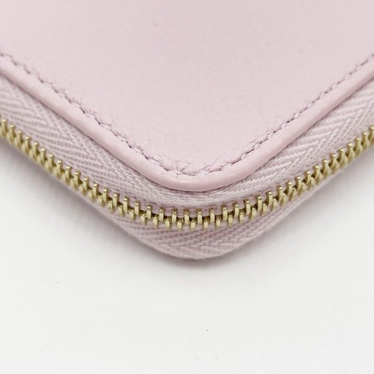 Celine Coin Case Card Holder Pink Leather Gold Display — view 6