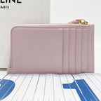 Celine Coin Case Card Holder Pink Leather Gold Display — view 2