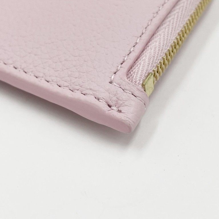 Celine Coin Case Card Holder Pink Leather Gold Display — view 5
