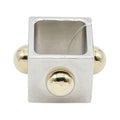 Hermes Scarf Ring Cube Collier de Champagne Gold Silver Metal