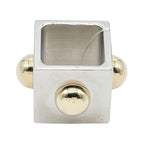 Hermes Scarf Ring Cube Collier de Champagne Gold Silver Metal