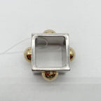Hermes Scarf Ring Cube Collier de Champagne Gold Silver Metal — view 3