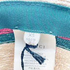 Gucci Hat Web Stripe Natural Red Green Straw — view 7