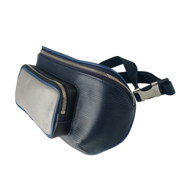 Louis Vuitton Belt Bag Andigo Blue Gray Black Epi Damier Graphite Silver — view 2
