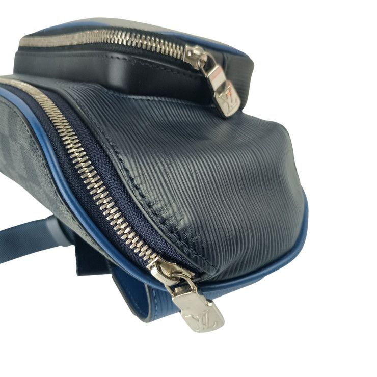 Louis Vuitton Belt Bag Andigo Blue Gray Black Epi Damier Graphite Silver — view 7