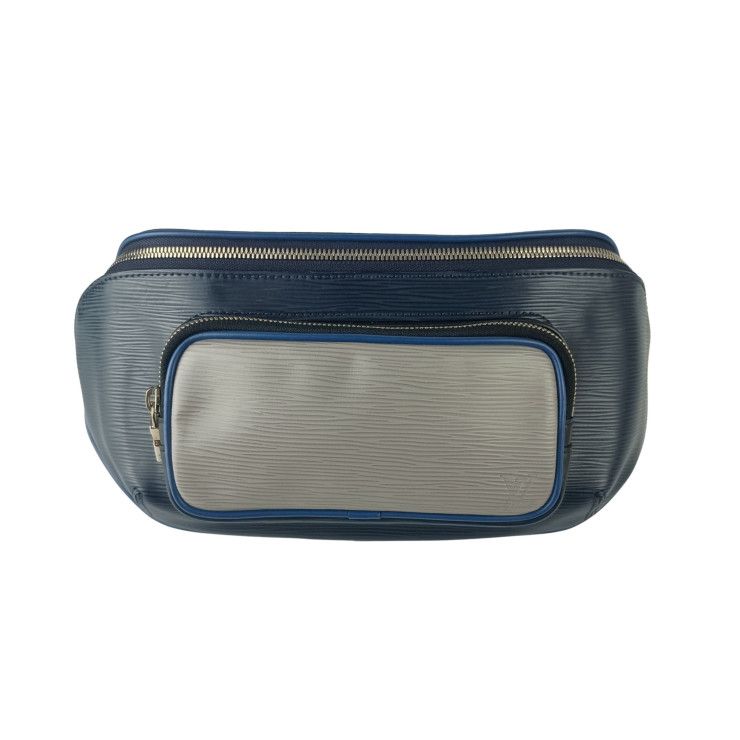 Louis Vuitton Belt Bag Andigo Blue Gray Black Epi Damier Graphite Silver